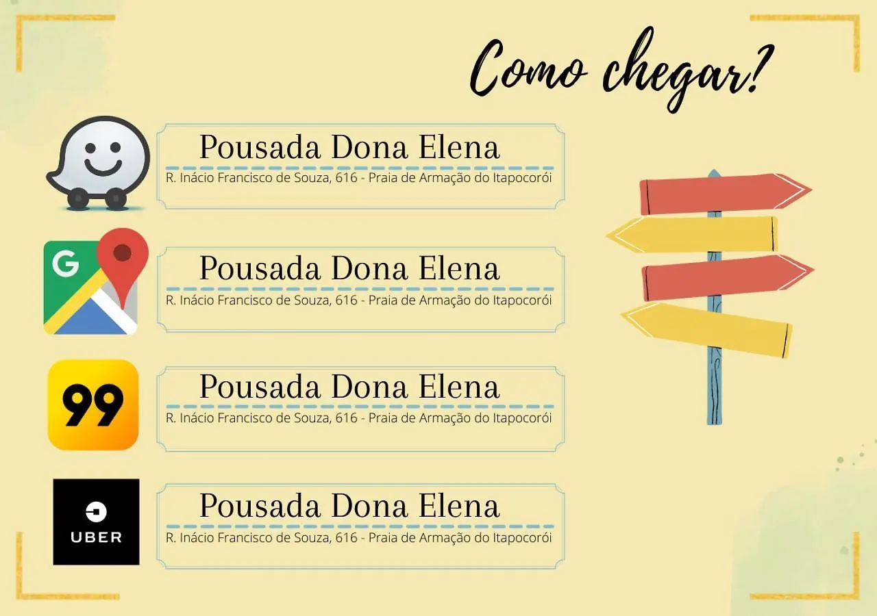 פנייה Pousada Dona Elena אורחן